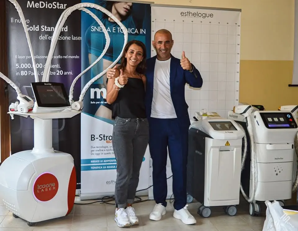 Calogerino Fonte a una fiera di settore